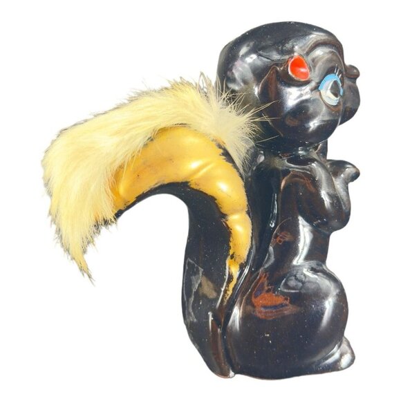 Vintage Red Ware Pottery Skunk Squirrel Figurine Hand Painted Japanese Figure - Picture 9 of 16